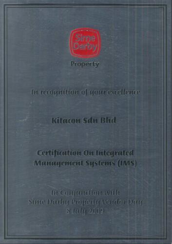 SDP CERTIFICATION ON INTEGRATED 2009